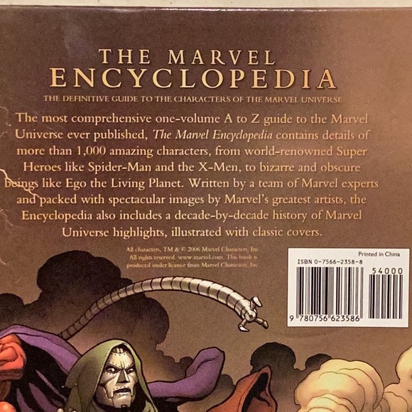 Marvel Encyclopedia Guide To Characters Of The Marvel Universe Hardcover Book - Picture 3 of 4